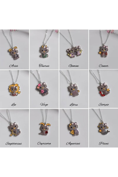 Reorah Collection Hello Kitty Burç Kolye - Balık Burcu