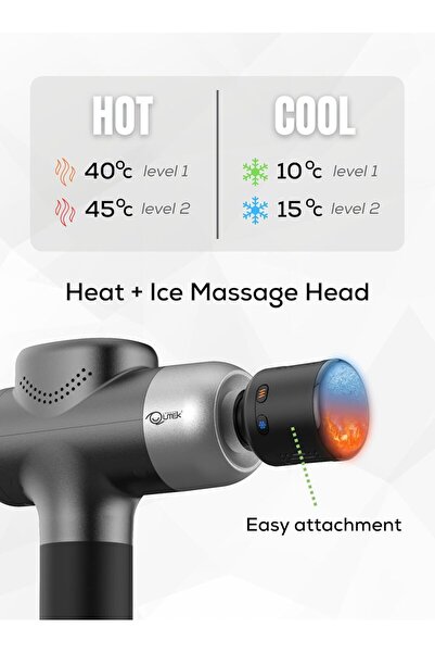 QuTek رأس تدليك ساخن وبارد لجهاز نوتس 500، تحكم مزدوج في درجة الحرارة 10-45 د...