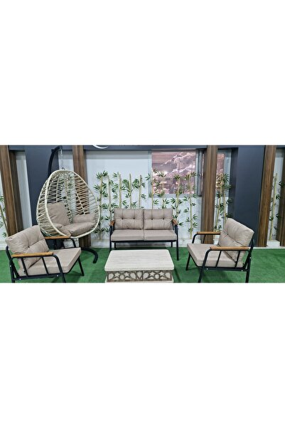 tandoganconsept Erciyes model 2+1+1+Akıllı Masa TAKIMI + Salıncak / Bahçe, ba...