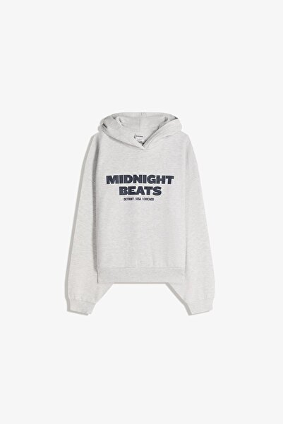 Bershka Oversize hoodie with print