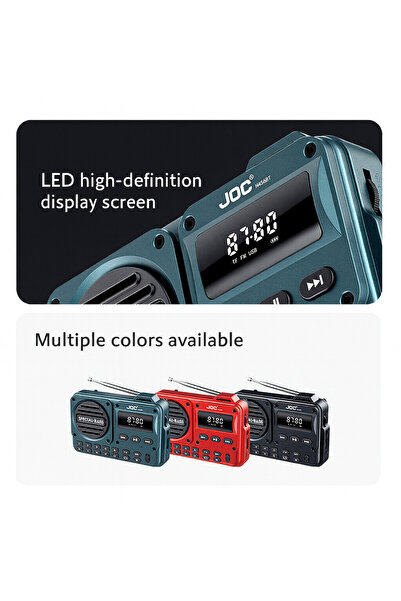 OEM Portable Bluetooth radio 456BT with digital display, USB and built-in speaker, black color