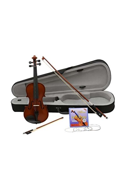 Depox Set vioară clasică din lemn 1/8, două arcușe și set de corzi, DEPOX®, c...