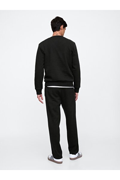 GAP Erkek Siyah Logo Straight-Leg Eşofman Altı