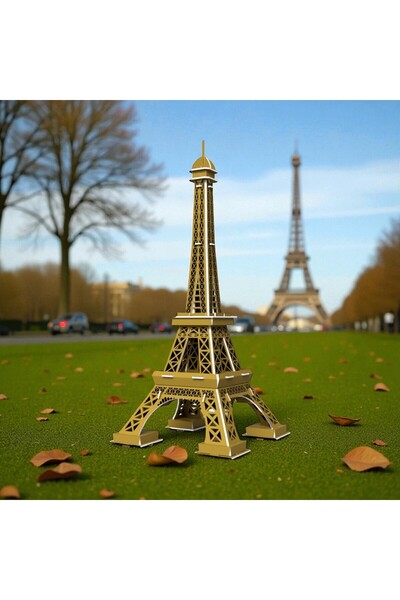 tugce shopping Eyfel Kulesi 3D Puzzle 35 Parça Eğitici ve Dekoratif Kağıt Mak...