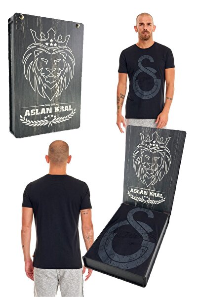 Galatasaray Γνήσιο μπλουζάκι Ata Signature Μαύρο Ειδικού Σχεδιασμού με Ξύλινο Κουτί