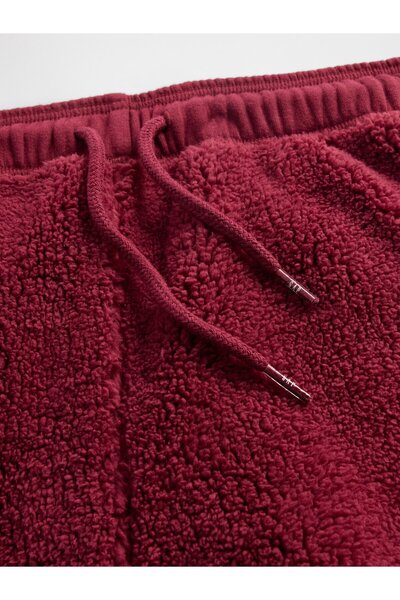 GAP Erkek Çocuk Kırmızı Relaxed Sherpa Astarlı Eşofman Altı