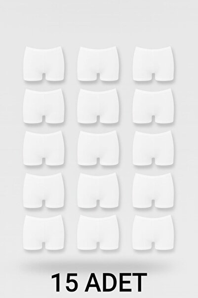 enmodaiçgiyim 15 τεμάχια λευκά βαμβακερά εξαιρετικά άνετα γυναικεία σορτς μπόξερ που δεν αφήνουν ίχνη, ασφαλή εσώρουχα μέσα στο παντελόνι