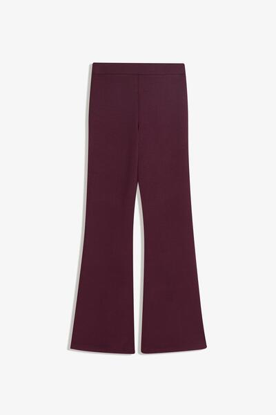 Bershka Soft modal blend flared trousers