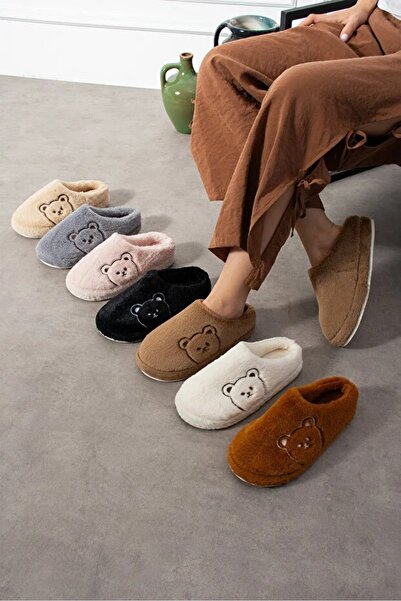 FootFrenzy Teddy Bear Embroidered Women's Soft Plush Furry Inside Dowry Bundle Bridal House Slippers