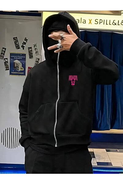 Flaubert سترة رجالية من كار ماسكي نينجا بسحاب، كارديجان بثلاثة خيوط وسحاب سمي...