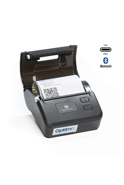 OptimX Imprimantă portabilă de chitanțe Pro H-06, 80 mm, viteză de imprimare ...