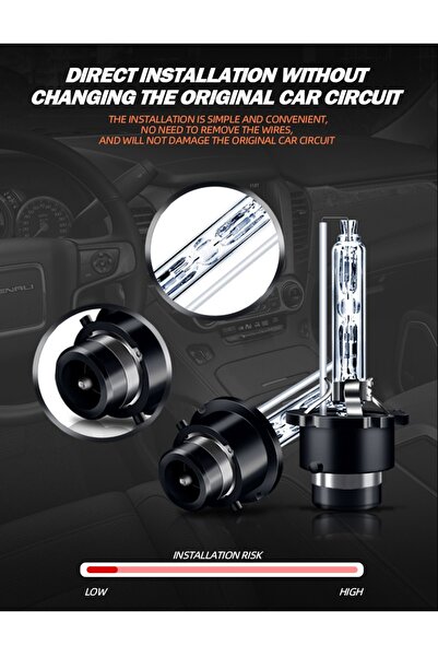 OEM Set of 2 D4R xenon 6000K car bulbs, efficient and reliable for car headlights