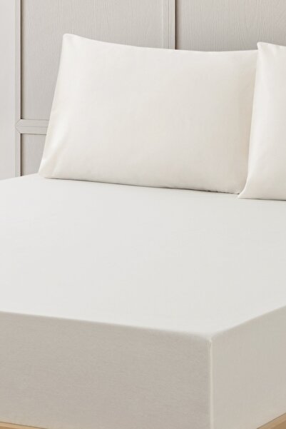 Sevim 100% Cotton Single Fitted Sheet Pillowcase Set (2 Pieces) - 100X200 cm - 120X200 cm