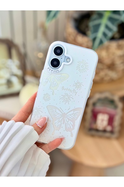 Go Aksesuar iPhone 17 Compatible Fingerprint Resistant Printed Pattern Metallic Electro Silicone Case