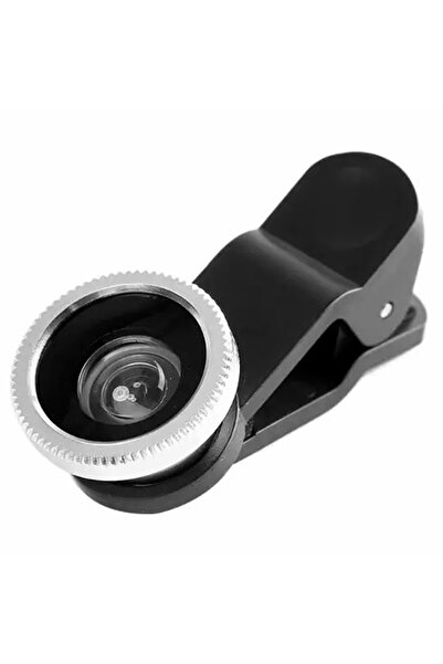 zola 3 in 1 lens set for phone/tablet: Fisheye, Macro, Wide Angle, with caps and case, silver