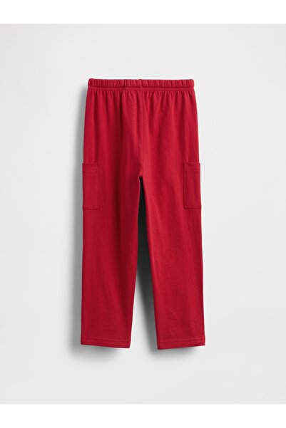 GAP Erkek Bebek Kırmızı Brannan Bear Detaylı Pull-On Kargo Jogger Eşofman Altı