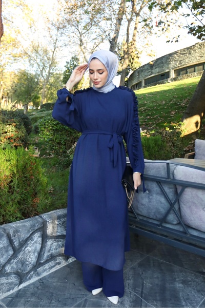 BURİSLA طقم ميلا المزدوج المكشكش