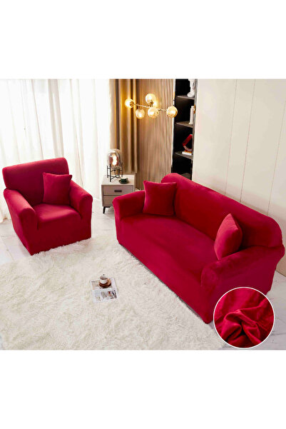 Inovius Set Huse Canapea 3211 Catifea, Bordo - JO894