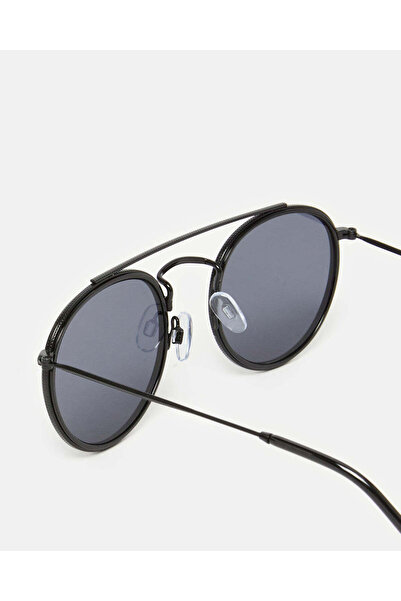 REDTAG Men Black Aviator Sunglasses