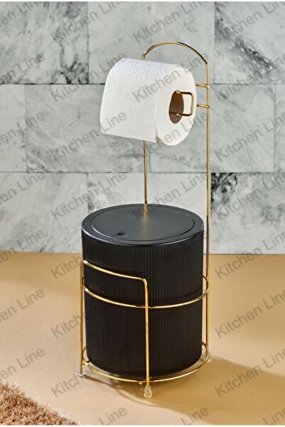 EMFA HOME Suport și găleată pentru WC din aur |   Accesoriu de baie elegant și durabil