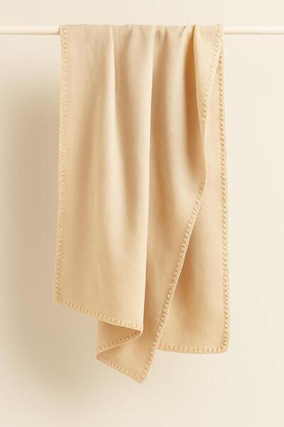 EFU BABY Edge-Embroidered 100% Cotton Double Layer Muslin Baby Cover & Blanket 90X90