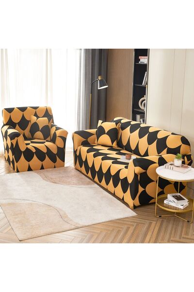 Inovius Set of 3-Seater Sofa Covers, 2-Seater Sofa and 2 Modern Elastic Armch...