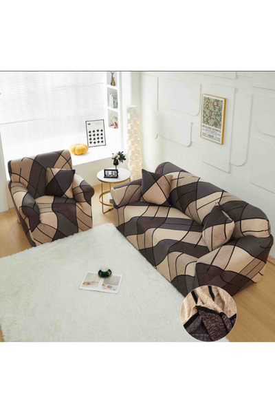 Inovius Set of 3-Seater Sofa Covers, 2-Seater Sofa and 1 Modern Elastic Armchair - JOJ507