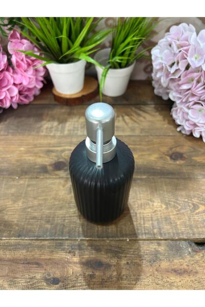 Bahar Home Silver Head Black Soap Dispenser
