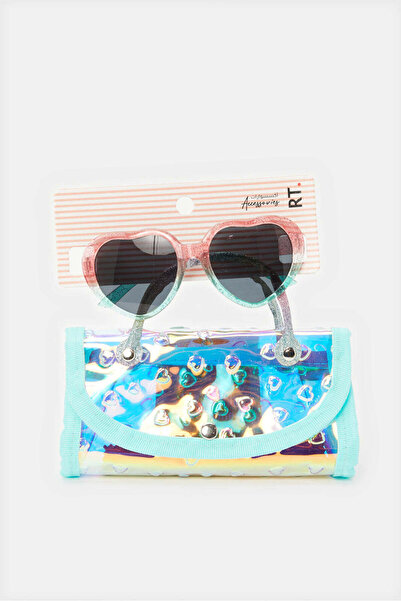REDTAG Girls Pink Sunglasses With Embellished Case