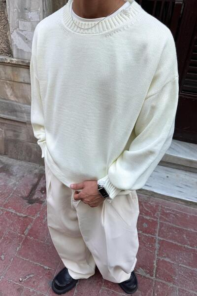 Flaw Wear Ripped Model Knitwear Sweater