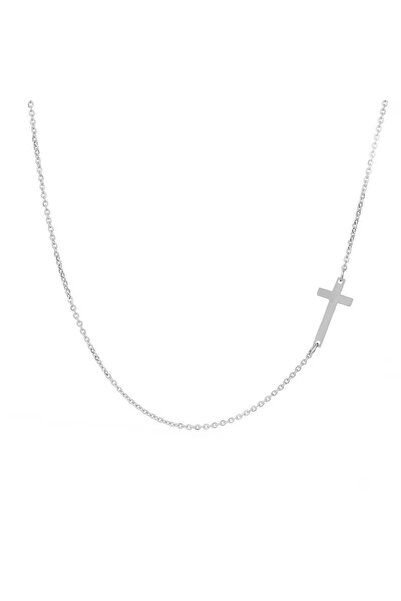 OEM Dochais Cross Bracelet Set, Silver Plated, Waterproof, Silver, for Women and Girls