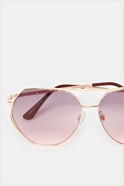 REDTAG Women Purple And Gold Oversize Sunglasses