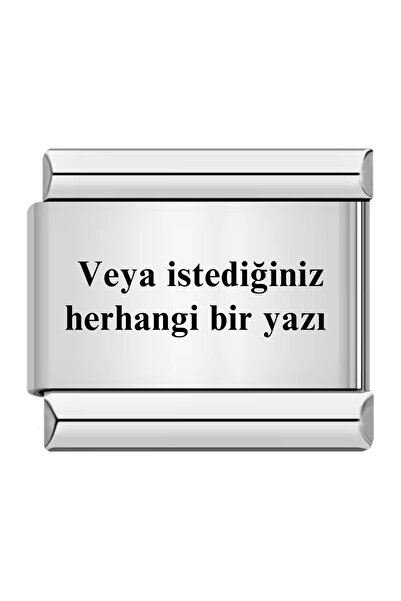 Heryerden Kişiselleştirilebilir Dilediğini Yazdır Çelik Italyan Charm Bilekli...