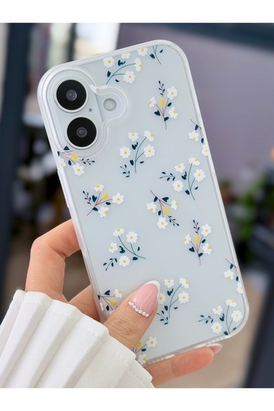 Go Aksesuar iPhone 17 Compatible Anti-Shock Matte Transparent Printed Silicone Case