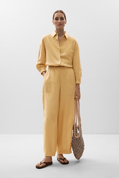 Oysho 100% linen relaxed shirt