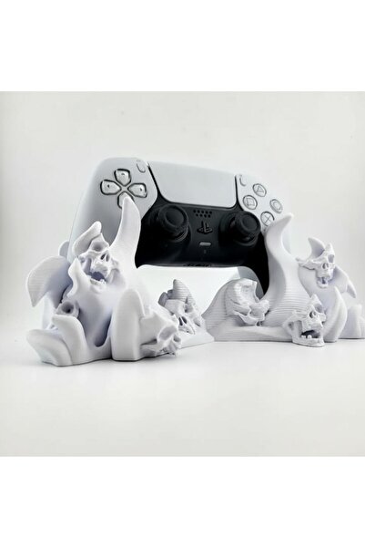 OEM PS5 controller compatible stand, skull pattern, gothic design, PLA material, matte finish