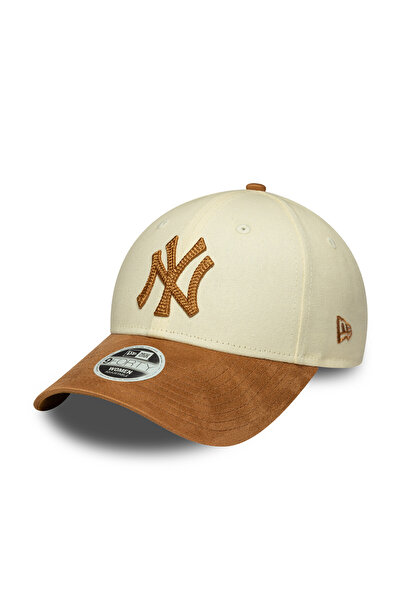 NEW ERA New York Yankees Women's Mlb Faux Suede Light Beige 9Forty Adjustable Hat