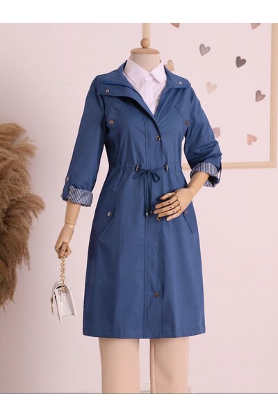 HİJABAYA Τουνικ Αντίκλισης Με Φερμουάρ, Σατέν Λεπτομέρειες, Από Οργανικό Βαμβ...