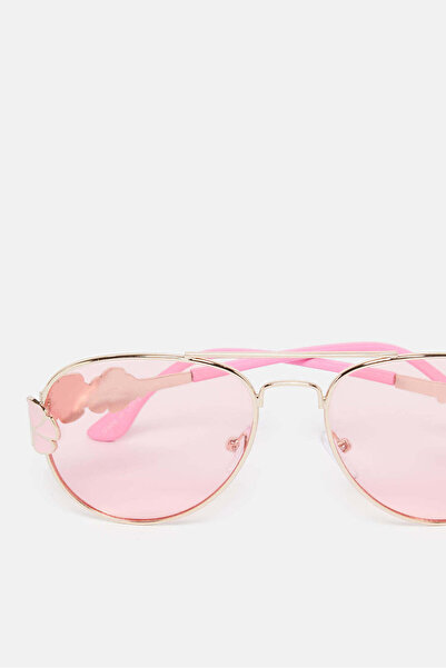 REDTAG Girls Pink And Gold Aviator Sunglasses
