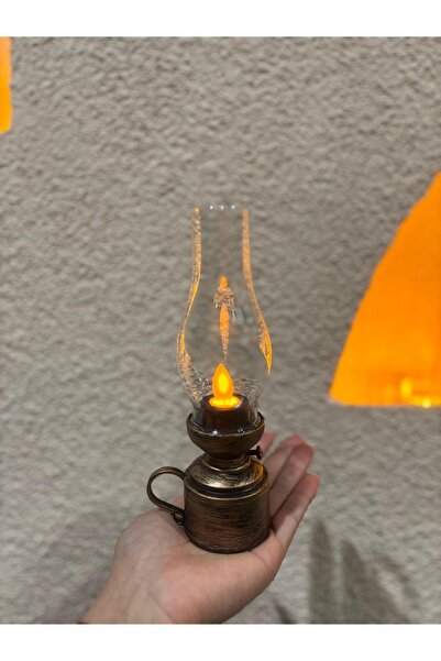 Ekodoğa Dekoratif Işıklı Gaz Lambası Nostaljik Gaz Lambası Hediyelik Eşya Süs Gaz Lambası