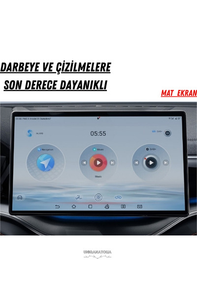 UniqAnatolia Byd Sealion 7 15.6 Inch Navigation and Multimedia Compatible Matte Screen Protector