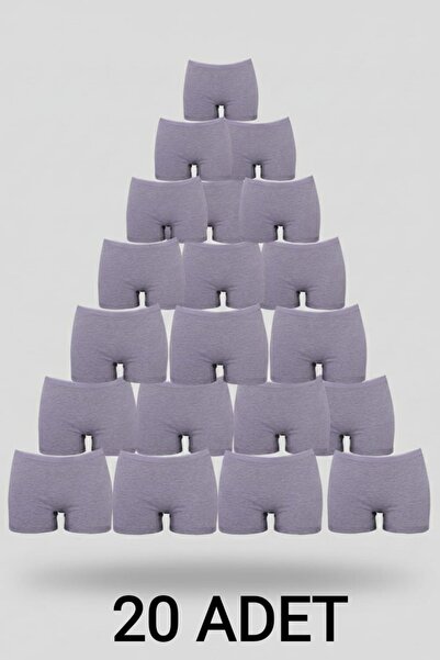 enmodaiçgiyim 20 штук сірих бавовняних ультракомфортних жіночих боксерів-шортів, що не залишають слідів, безпечна нижня білизна під штани