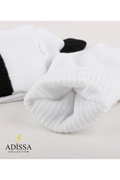 adissa collection Set of 3 White College Socks |   65% Cotton, Washed and Scented, Basic White Unisex Sports Socks