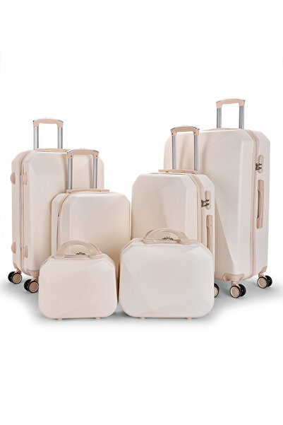 LİMRA A travel bag set consisting of 6 luggage bags in various sizes, made of strong and lightweight materials.