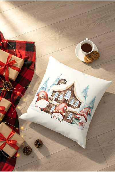 FH finehome Christmas Gnomes in Fairy Tale House Throw Pillow 43X43Cm