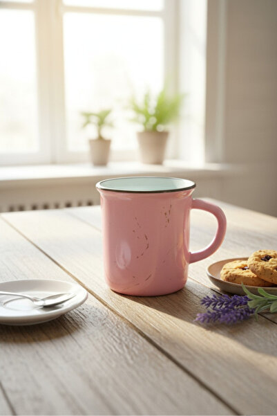 Elista Ceramic Mug Cup Silvery Patterned Colorful 150 Cc