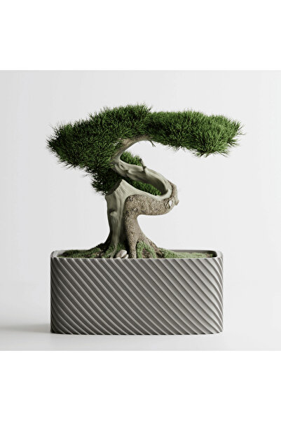 Homentum Seron | Ghiveci decorativ rectangular cu textură fină 10 cm