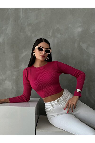 QADİSH Crop with Open Back and Binding Detail