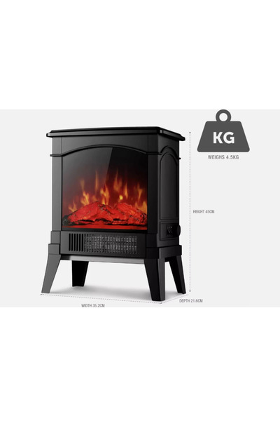 DLC Classic 3D electric flame heater for a warm and luxurious atmosphere
