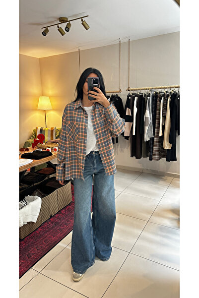 Krisbut Kadın Oduncu Desenli Gömlek